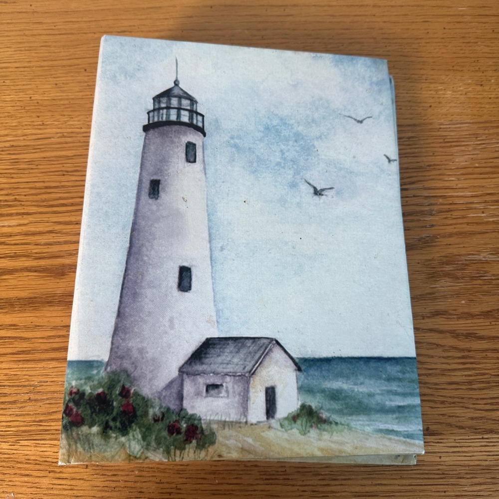 Lighthouse Watercolor Nautical Photo‎ Album Binder Coastal Seaside Memory Book